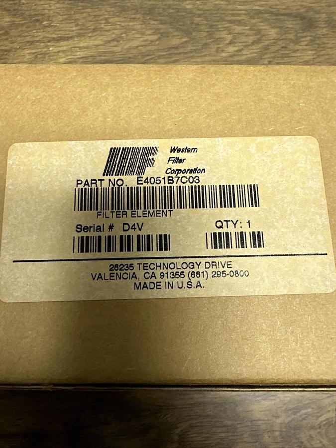 Used Western Filter Corporation,E4051B7C03,FILTER