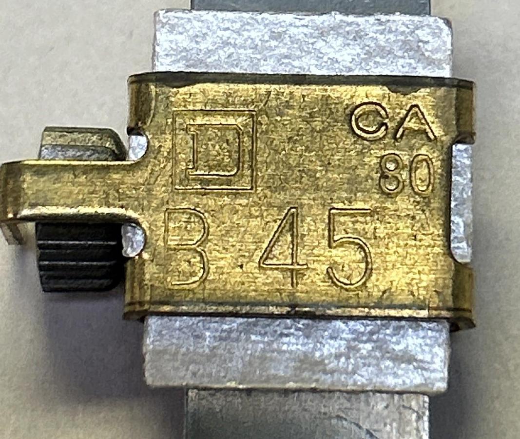 Used SQUARE D,B45,THERMAL OVERLOAD HEATER ELEMENT LOT OF 2