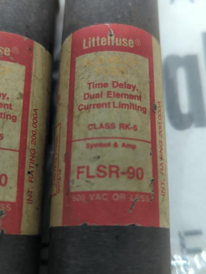 LITTELFUSE,FLSR-90,TIME-DELAY 90 AMP FUSES LOT OF 2 NOS