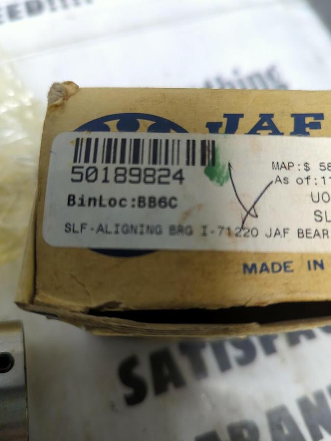 JAF BEARINGS,I-71220,SELF ALIGNING BALL BEARING 1-1/4 INCH BORE NOS