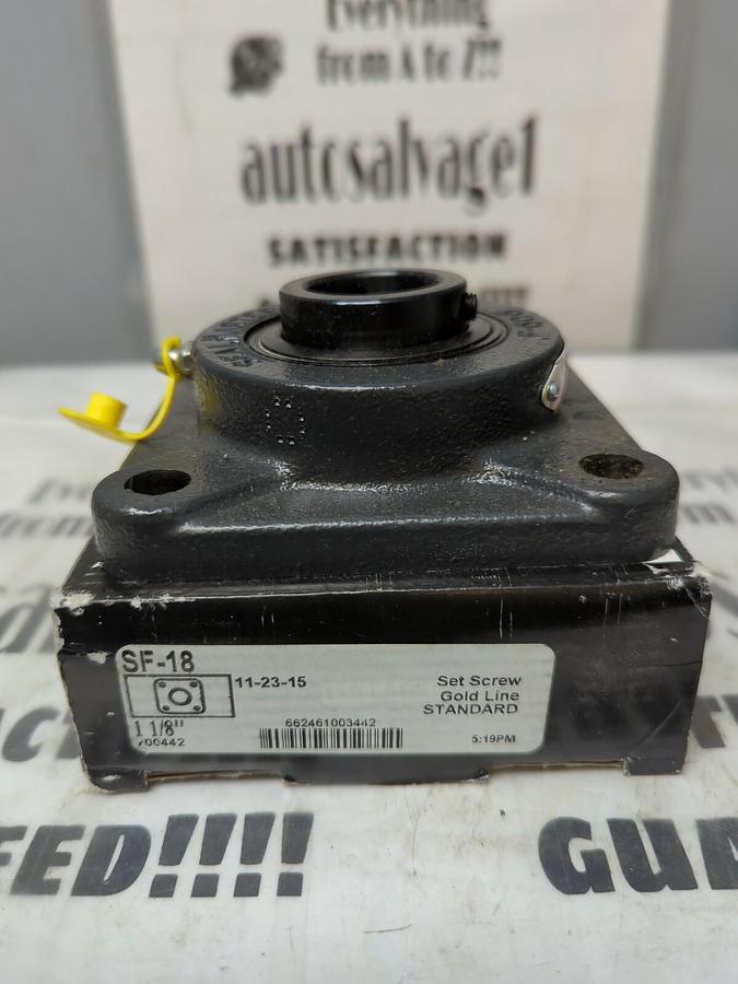 SEALMASTER,SF-18,FLANGE MOUNT BEARING 4-BOLT BASE 1-1/8 INCH BORE NOS