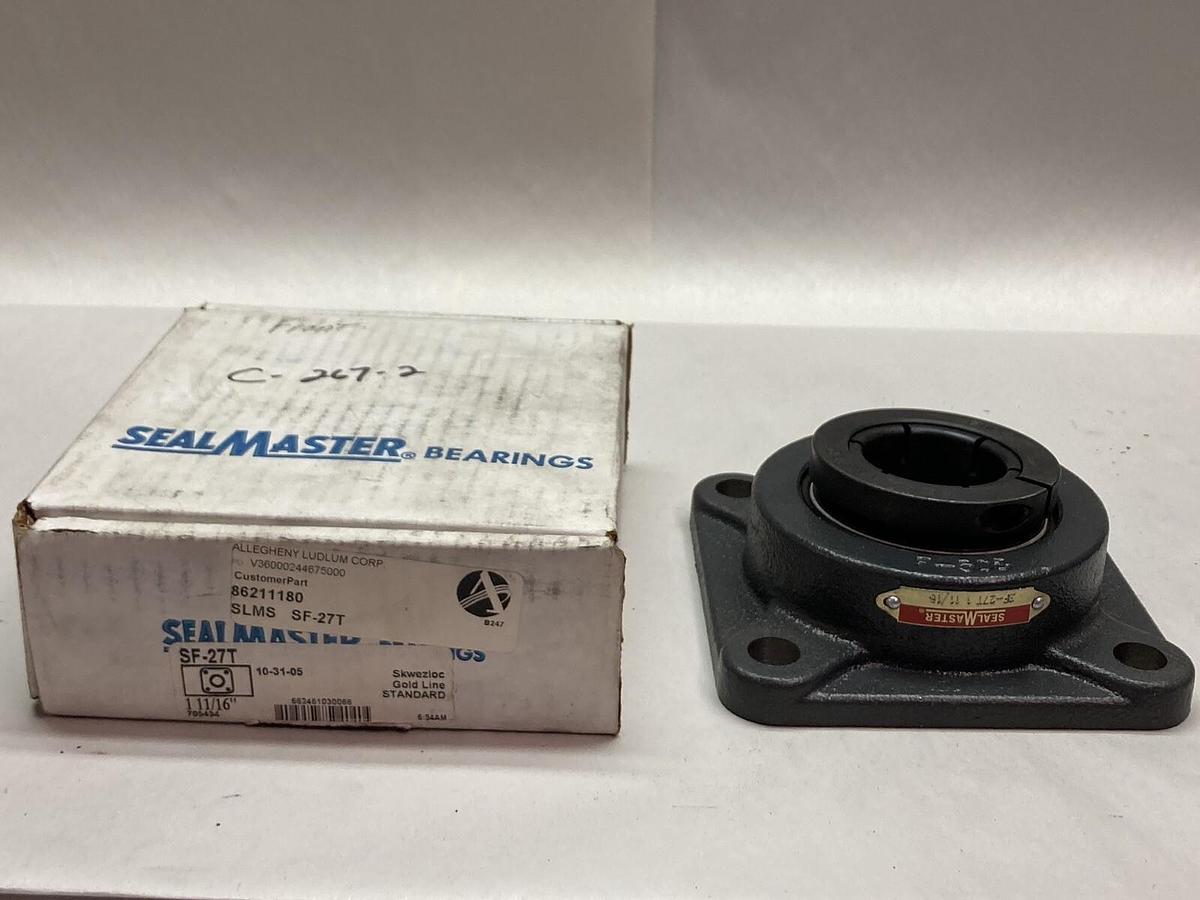 Sealmaster,SF-27T,Flange-Mount Ball Bearing 1 11/16 Inch