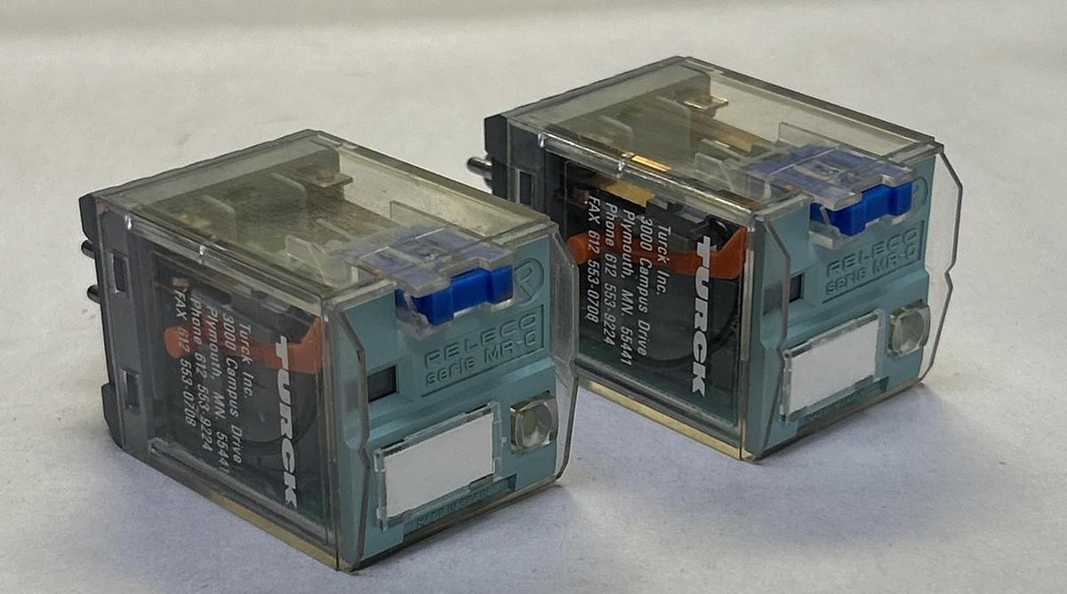Used RELECO TURK,C2-A20X,PLUG IN POWER RELAY LOT OF 2