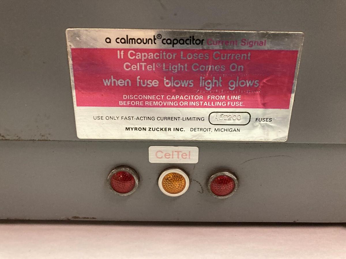 Used Myron Zucker,KIM43052x-3ET,3-Phase Calmount Capacitor 52.5kvar 480V 60Hz