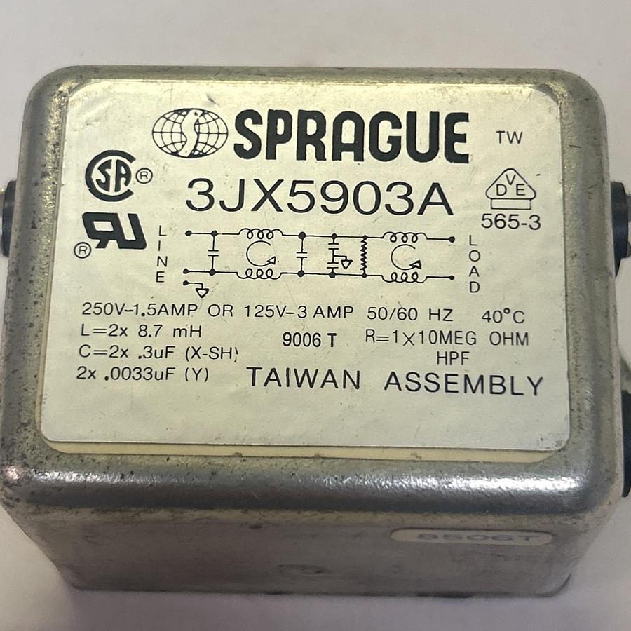 Used SPRAGUE,3JX5903A,NOISE FILTER