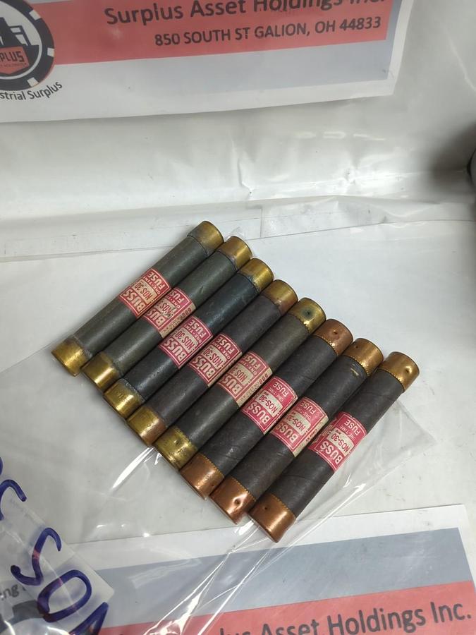 Used COOPER BUSSMANN,NOS 30,ONE-TIME 30 AMP FUSE LOT OF 8 PRE-OWNED