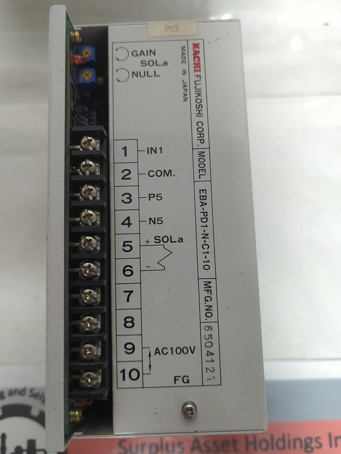 Used NACHI FUJIKOSHI,EBA-PD1-N-C1-10,MULTI-FUNCTION POWER AMPLIFIER PRE-OWNED