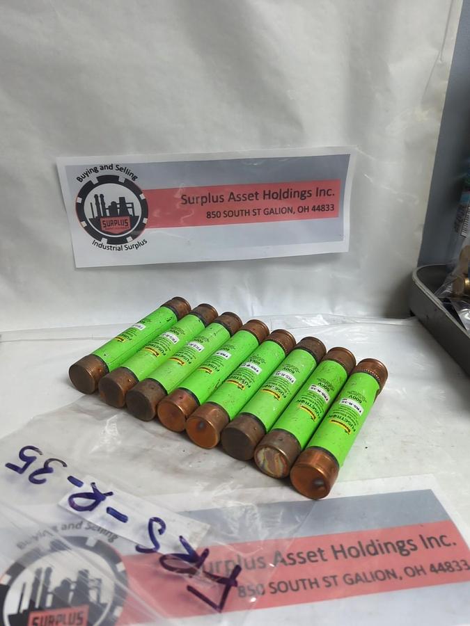 Used COOPER BUSSMANN,FRS-R-35,FUSETRON 35 AMP FUSE LOT OF 8 PRE-OWNED