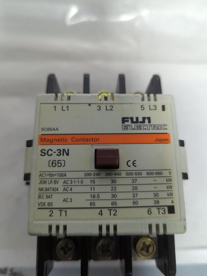 FUJI,SC-3N,MAGNETIC CONTACTOR SC65AA NOS