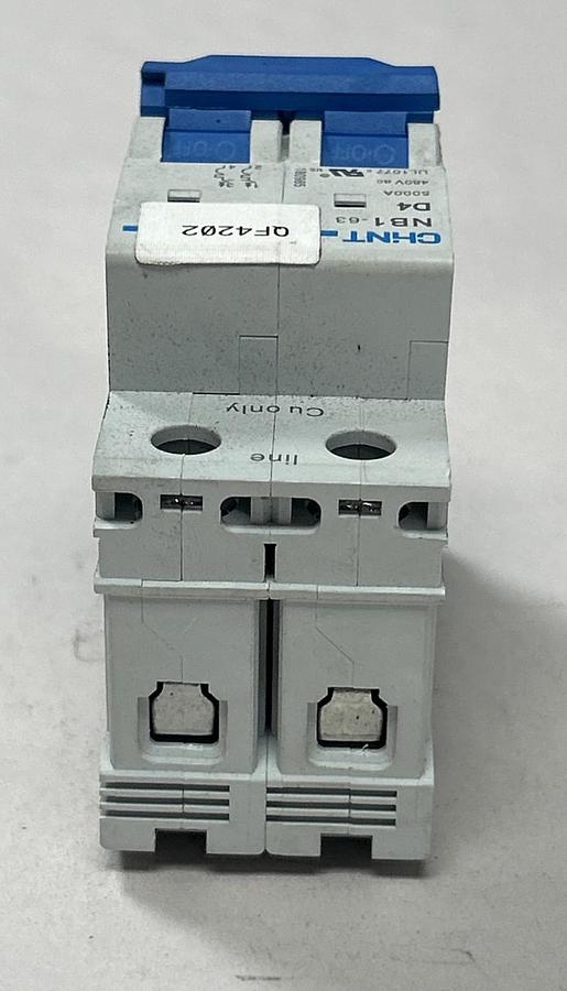 Used CHINT,NB1-63-D4-2P,CIRCUIT BREAKER 5000 AMP 480VAC 2P