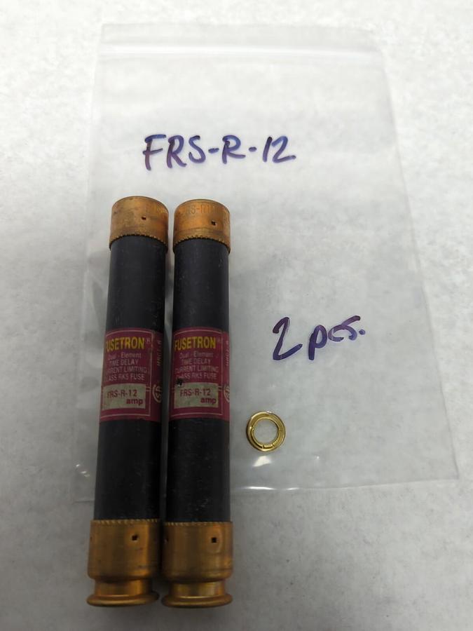 Used COOPER BUSSMANN,FRS-R-12,FUSETRON 12 AMP FUSE LOT OF 2 PRE-OWNED