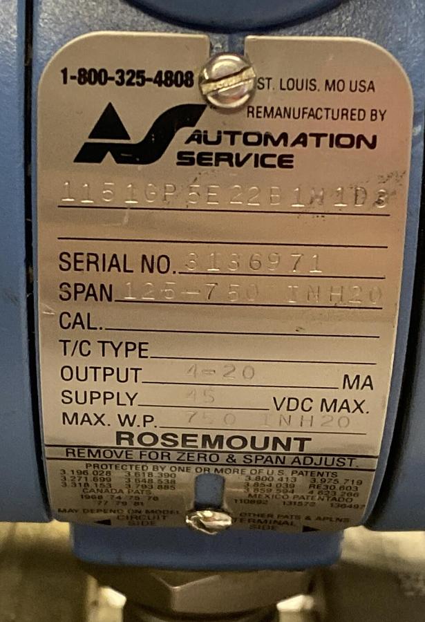 ROSEMOUNT,1151GP5E22B1M1D3,PRESSURE TRANSMITTER NOS