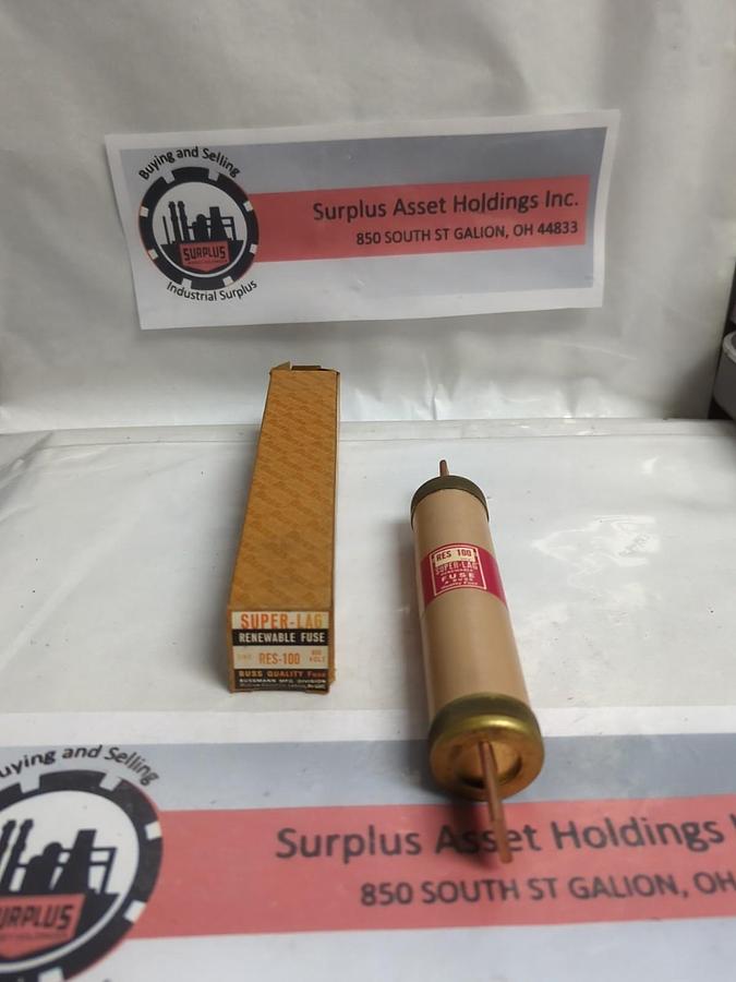 BUSSMANN,RES100,SUPER-LAG RENEWABLE FUSE 100 AMP 600 VOLT NOS