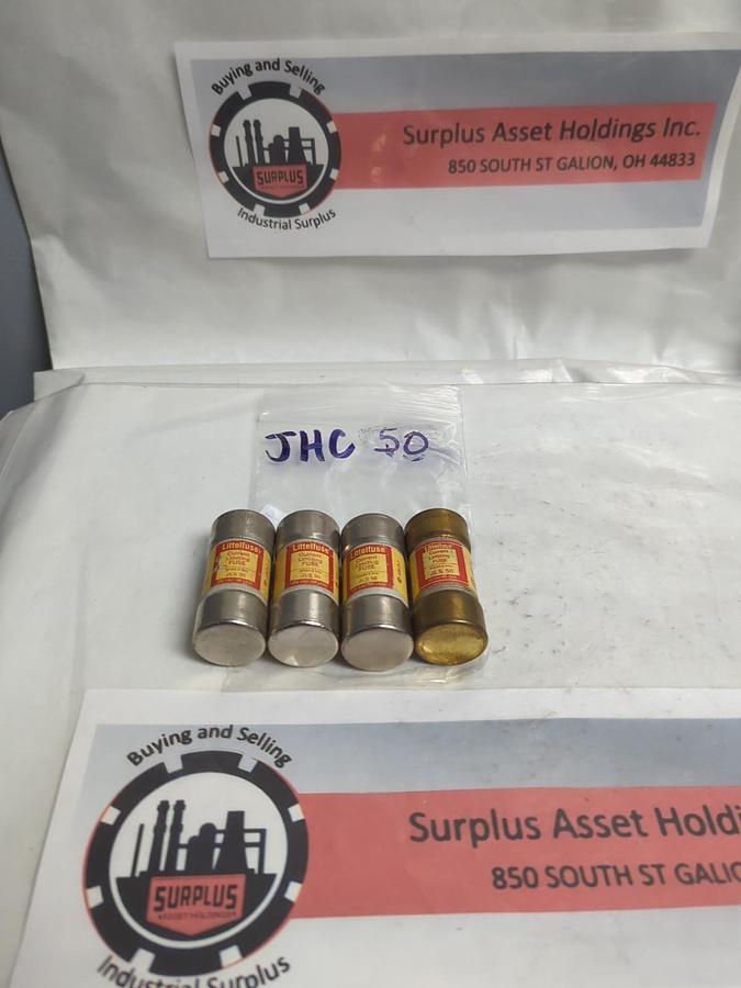 Used LITTELFUSE,JLS 50,CURRENT LIMITING 50 AMP FUSE LOT OF 4 PRE-OWNED