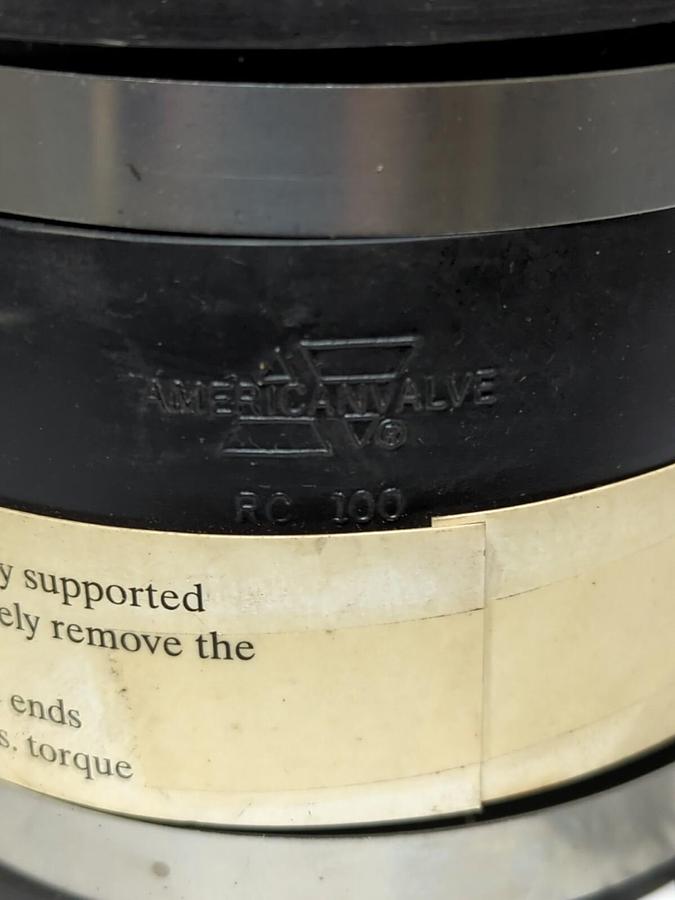 AMERICAN VALVE,RC 100,4 INCH X 4 INCH FLEXIBLE COUPLING NOS