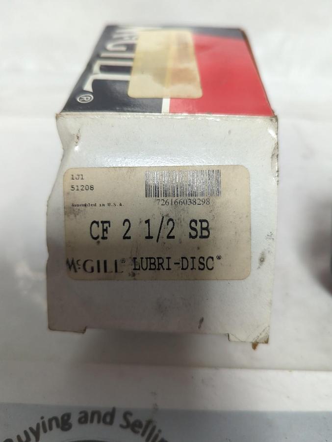 MCGILL,CF2-1/2SB,LUBRI-DISC CAM FOLLOWER NOS