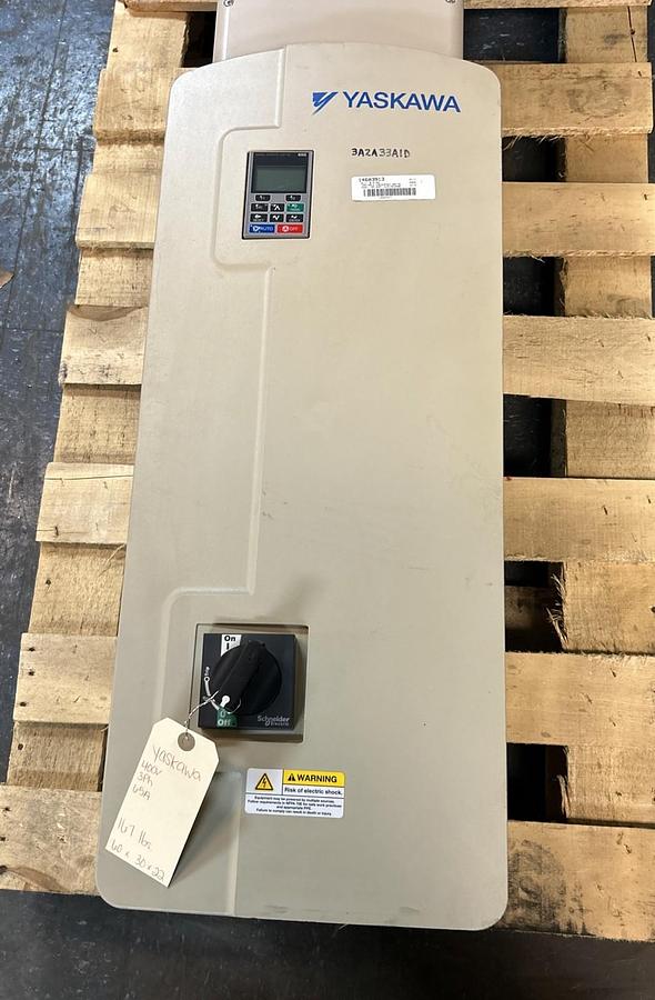 Used YASKAWA,CIMRZU4A0065FAA,AC VARIABLE SPEED DRIVE Z1B1B065PMB BYPASS DRIVE 50HP