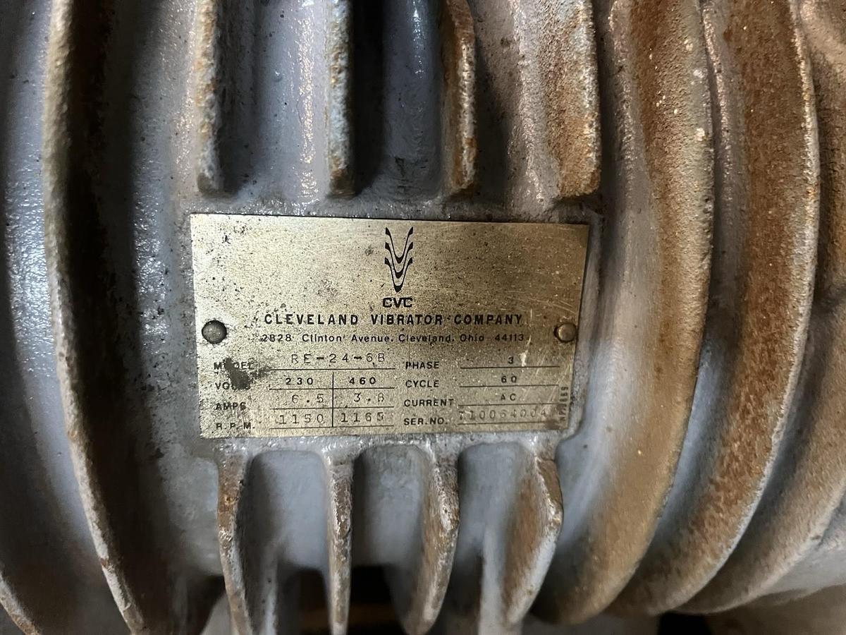 Used CLEVELAND VIBRATOR,RE-24-6B,VIBRATION MOTOR 3PH 460V 3.8A 1165RPM