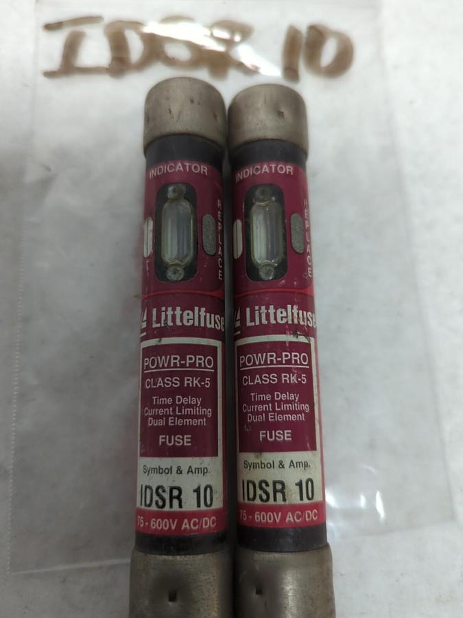 LITTELFUSE,IDSR-10,INDICATOR 10 AMP FUSE LOT OF 2 NOS