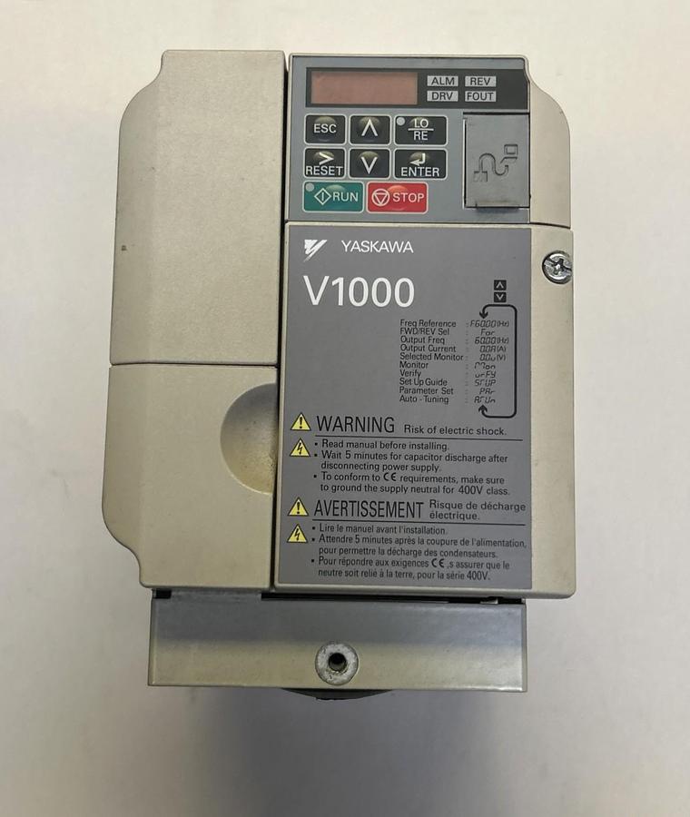 Used YASKAWA,CIMR-VU4A0007FAA,VARIABLE SPEED DRIVE