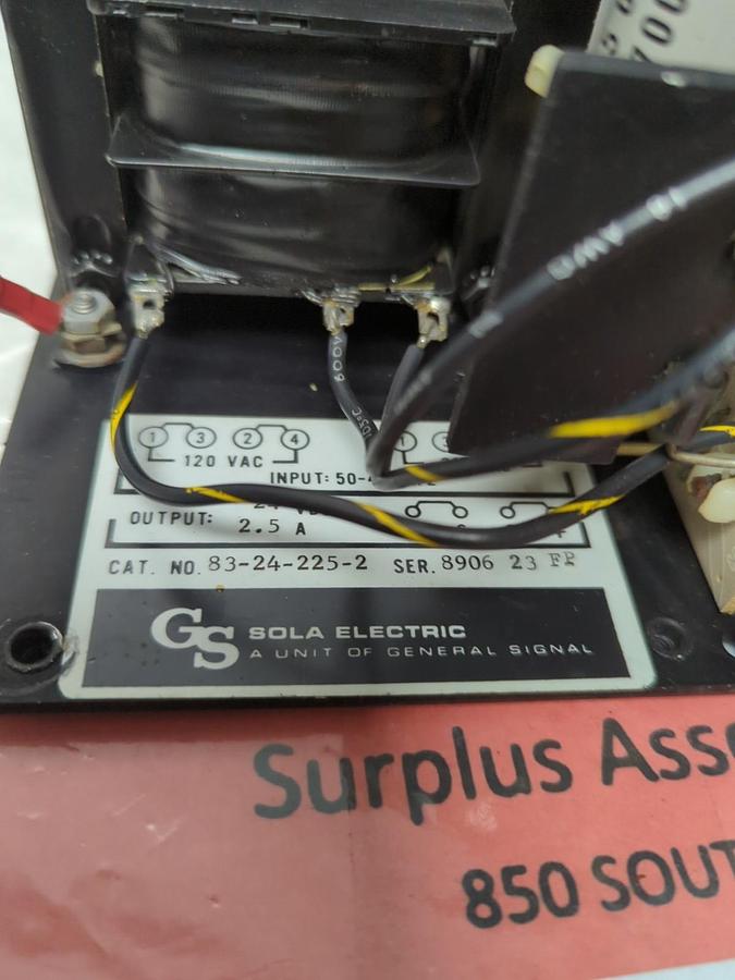 Used SOLA,83-24-225-2,POWER SUPPLY 120-240VAC PRE-OWNED