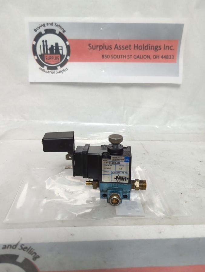 Used MAC VALVES,111B-504JB,SOLENOID POPPET VALVE PRE-OWNED