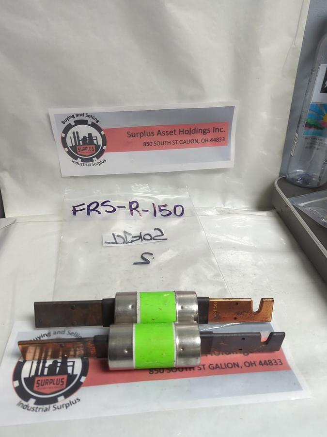Used COOPER BUSSMANN,FRS-R-150,FUSETRON 150 AMP FUSE LOT OF 2 PRE-OWNED
