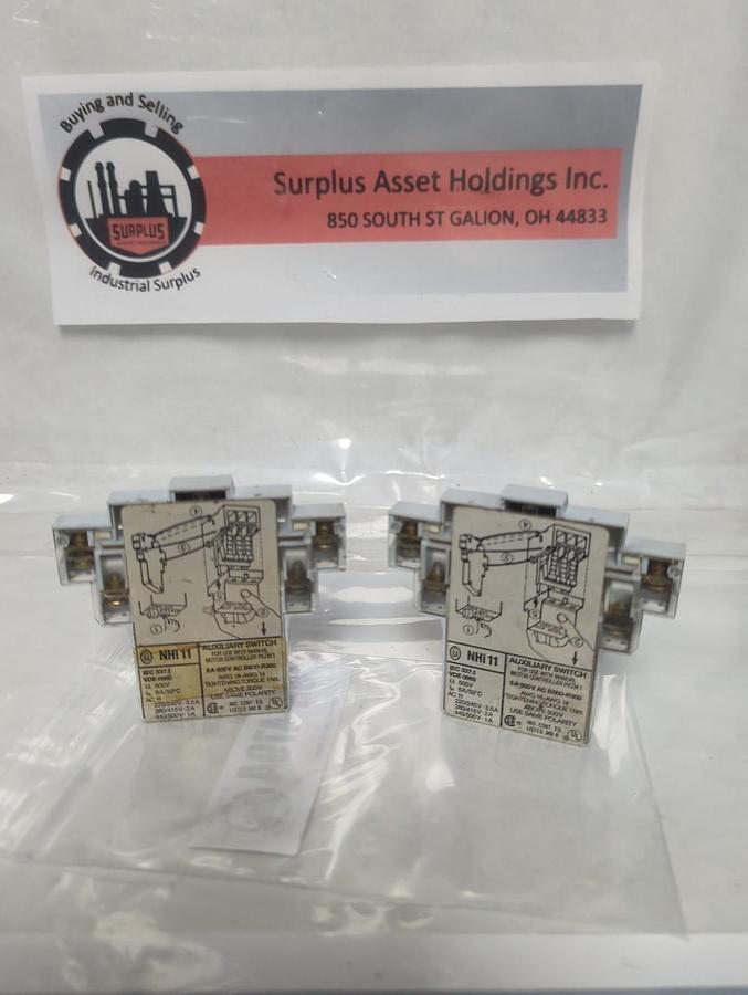 Used MOELLER,NHi11,AUXILIARY CONTACT VDE 0660 LOT OF 2 PRE-OWNED