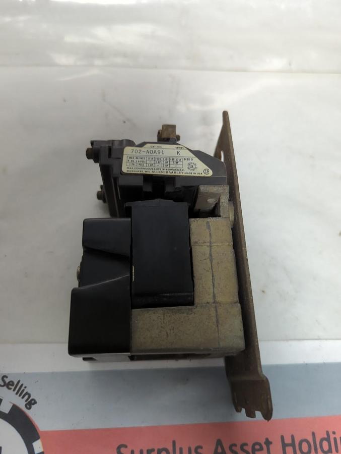 Used ALLEN BRADLEY,702-AOA91,SERIES K MAGNETIC STARTER PRE-OWNED