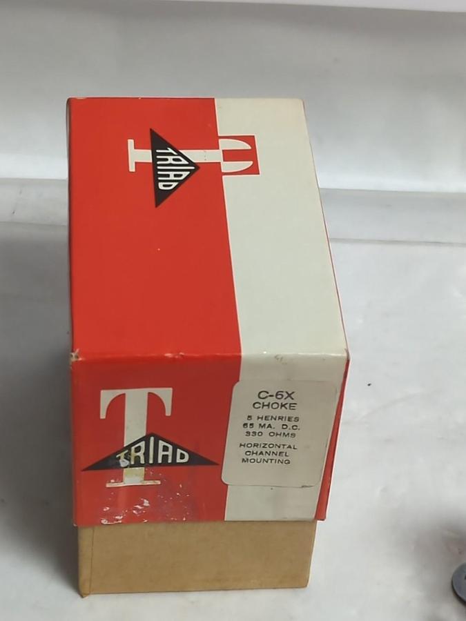 MAGNETEK,C-6X,TRIAD FILTER CHOKE 5-HY 65MA.DC 330OHMS NOS