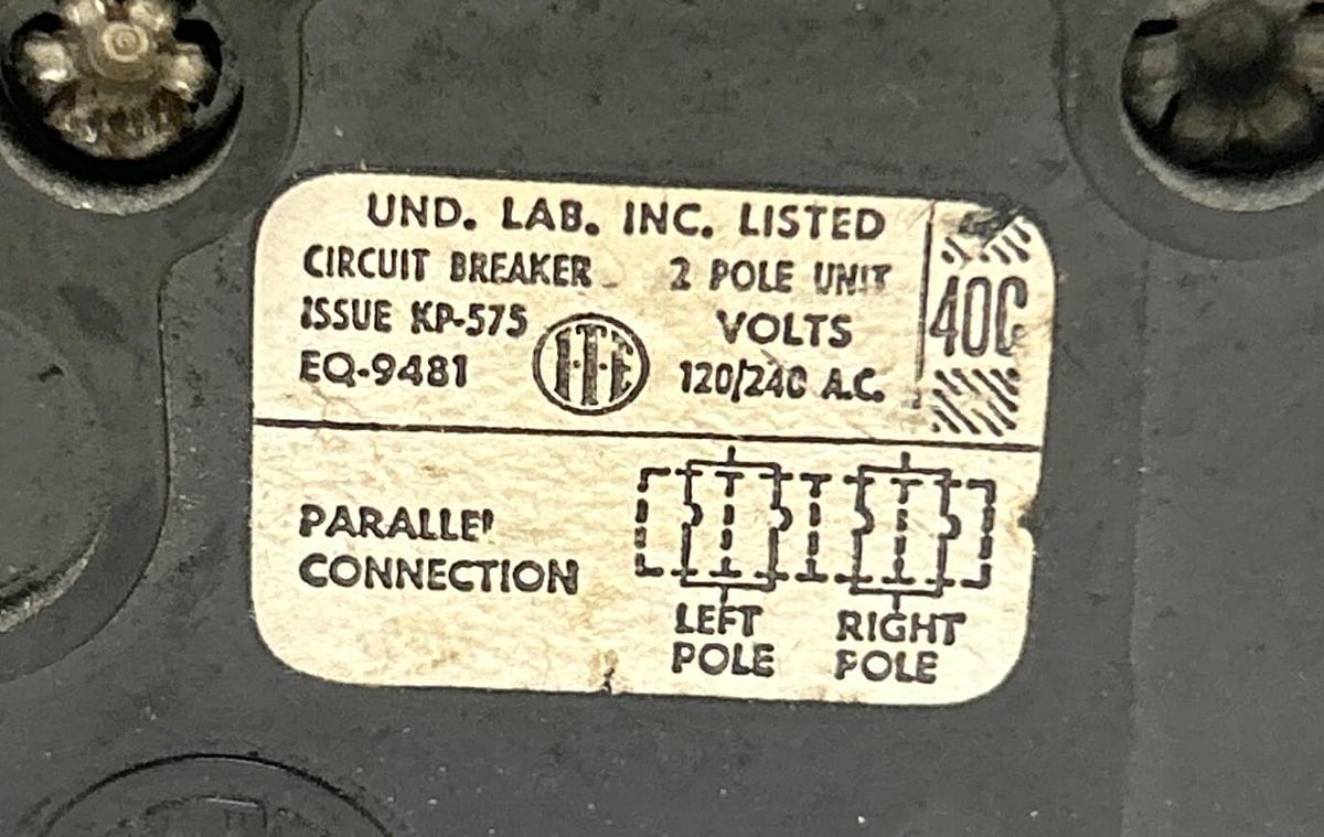 Used ITE,EQ-9481,CIRCUIT BREAKER 150A 120/240V 2P