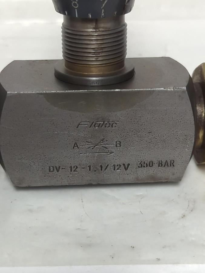 Used FLUTEC,DV-12-1.1/12V,FLOW CONTROL VALVE ASSEMBLY 350 BAR PRE-OWNED