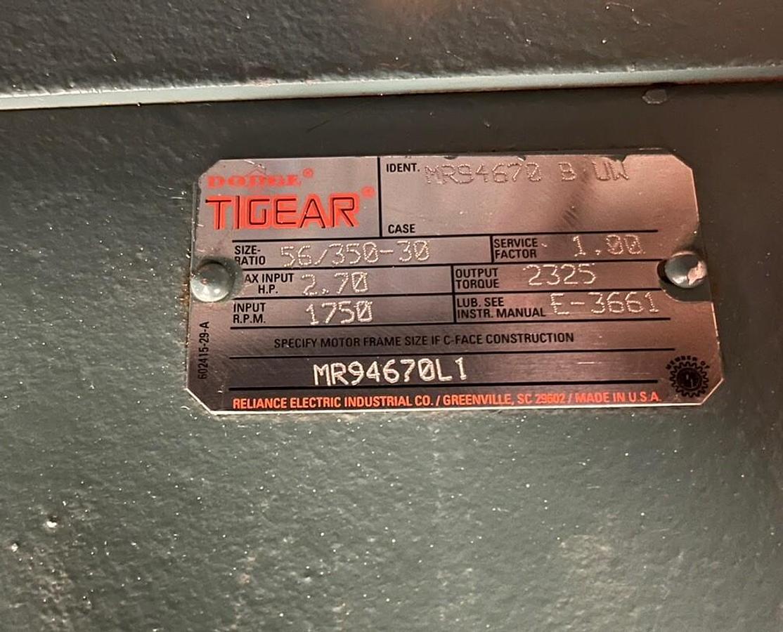 DODGE TIGEAR,MRS4670-B-UW, SIZE 56 RATIO 350-30 1.5HP 3PH