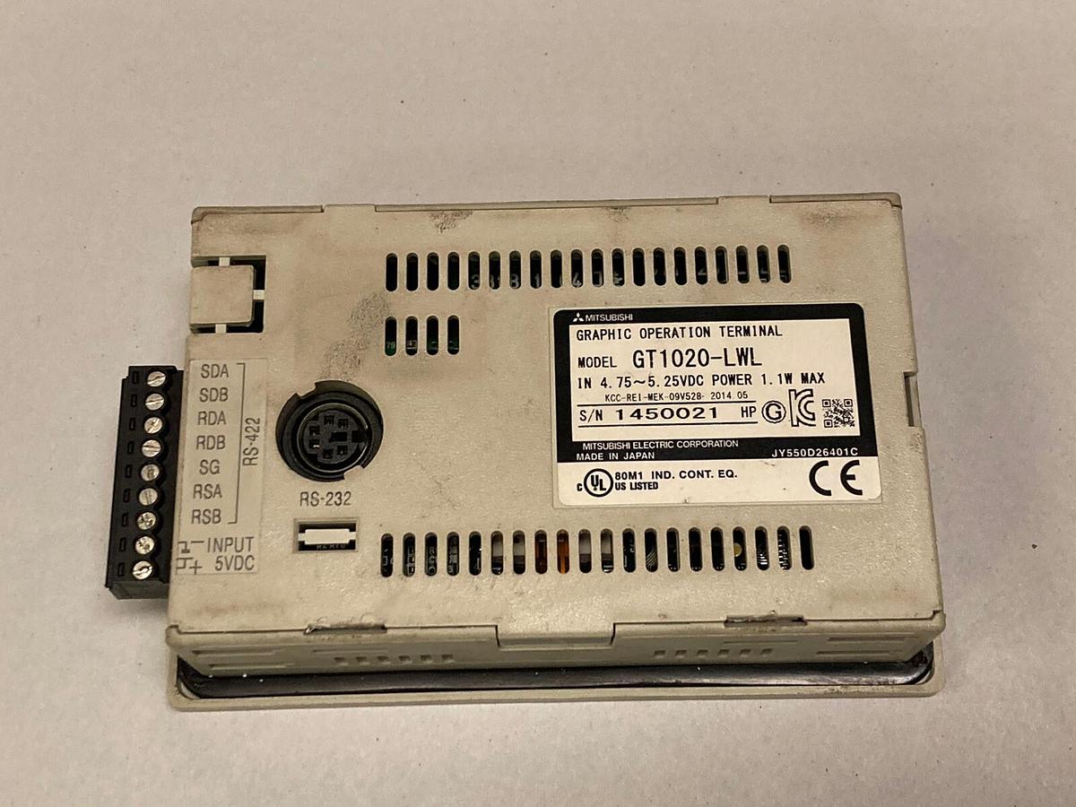 Used Mitsubishi,GT1020-LWL,Operator Interface Terminal
