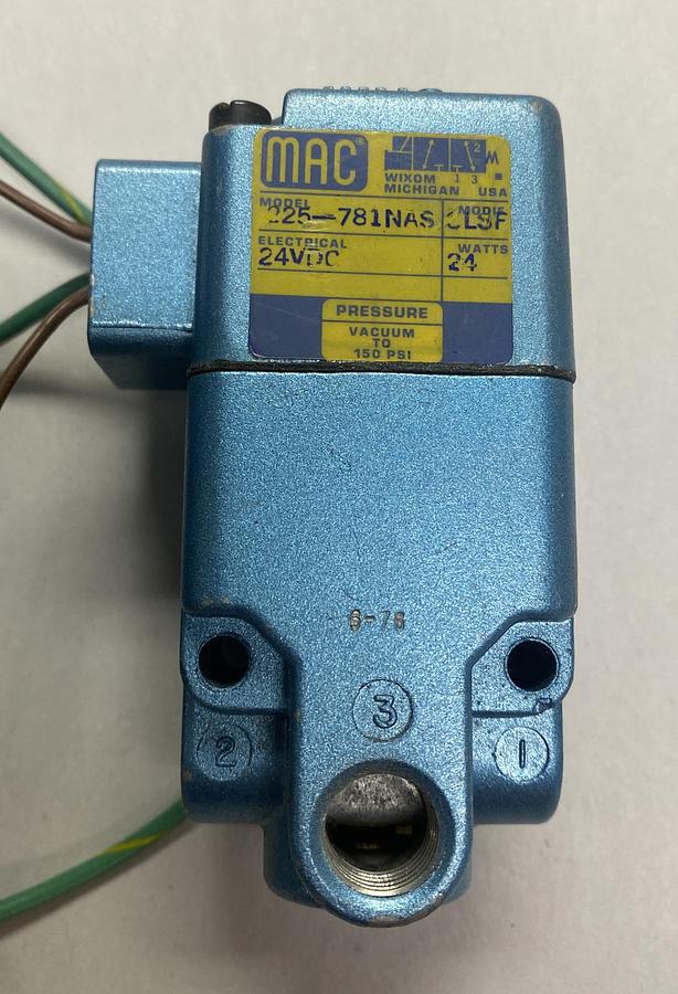 Used MAC,225-781NAS,SOLENOID VALVE LOT OF 2
