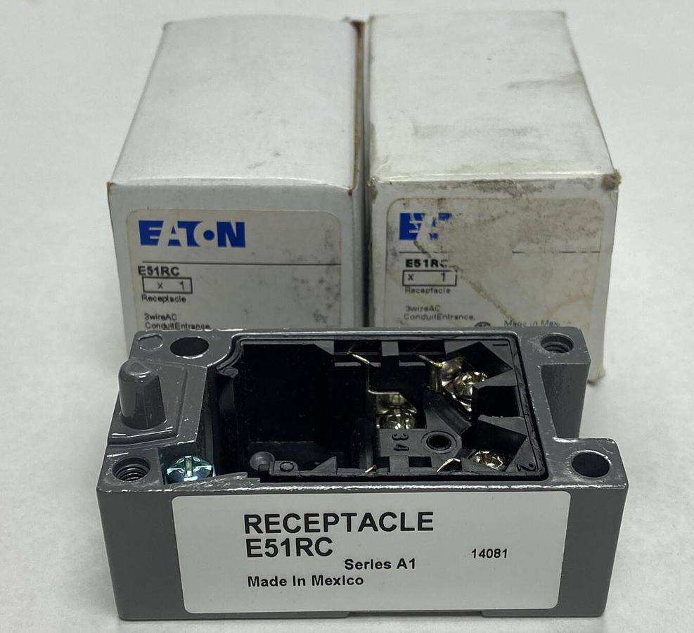 EATON,E51RC,LIMIT SWITCH RECEPTACLE LOT OF 2 NEW