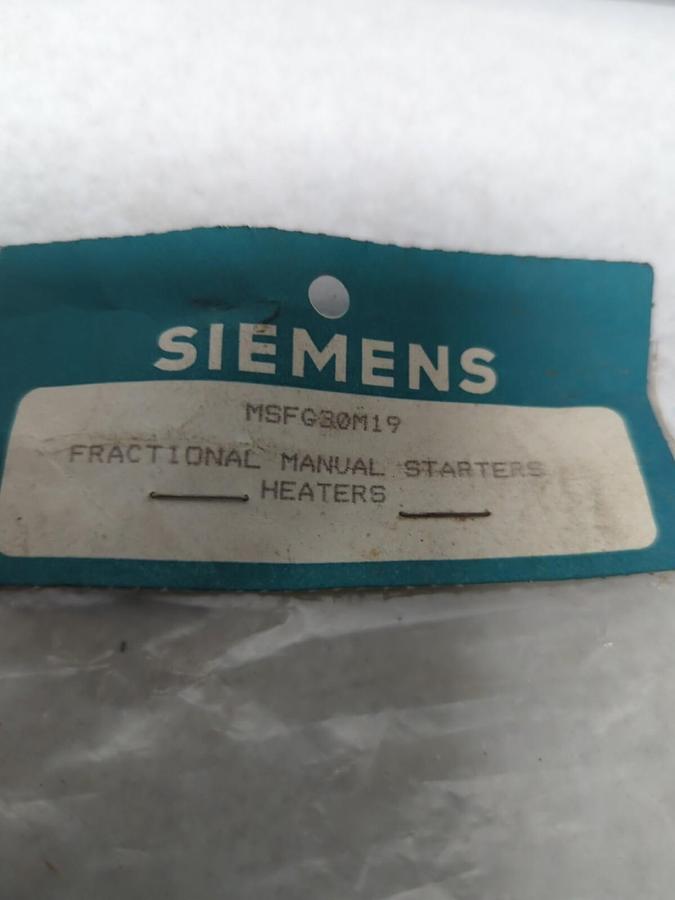 SIEMENS,MSFG30M19,OVERLOAD THERMAL HEATER ELEMENT LOT OF 3 NOS
