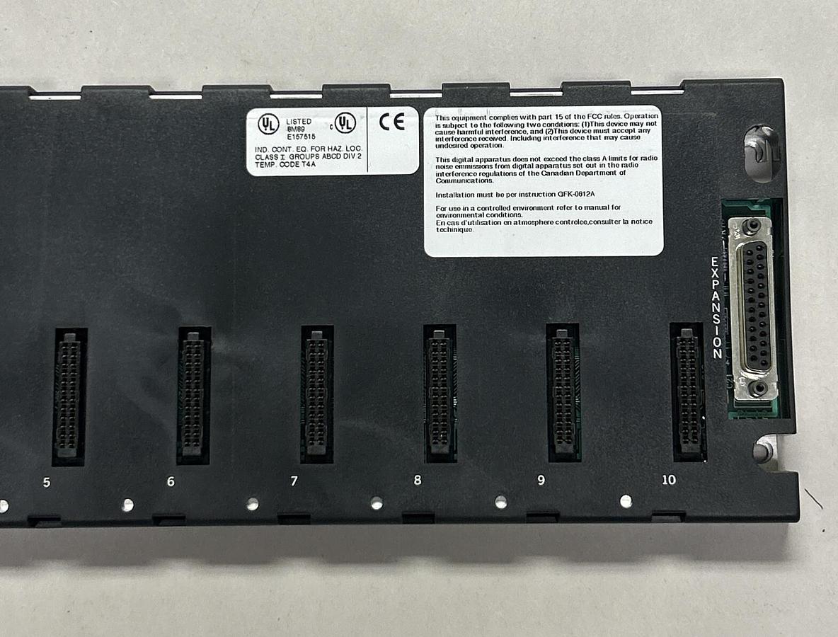 Used GE FANUC,IC693CHS391H,10 SLOT EXPANSION BASEPLATE