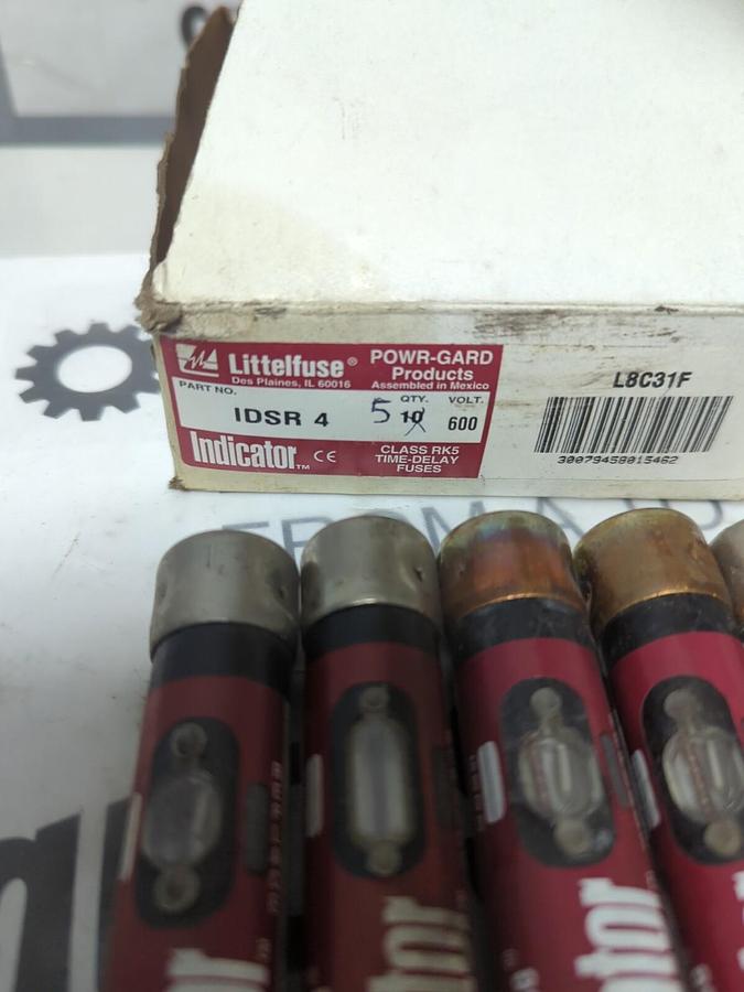 LITTELFUSE,IDSR4,POWR-GARD FUSES BOX OF 5 FUSES NOS