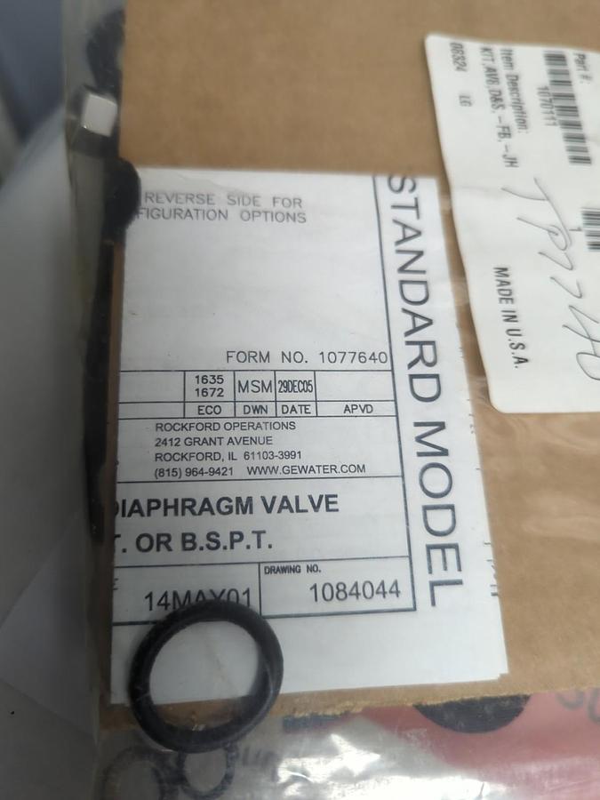 GE,AV8-RA,AQUA-MATIC KIT NOS