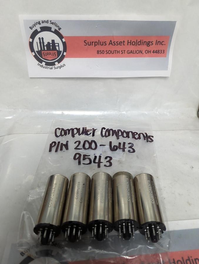 Used COMPUTER COMPONENTS,200-643 9543,RELAY 8-PIN LOT OF 5 PRE-OWNED