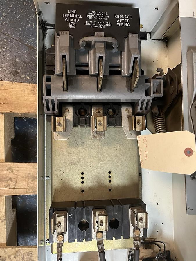 Used ALLEN BRADLEY,2100,Size 4 Reversing Starter Fusible MCC Bucket 60" 709-EOB103