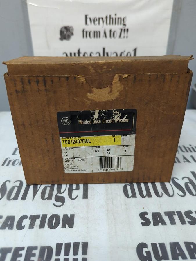 GE,TED124070WL,CIRCUIT BREAKER 70 AMP 2-POLE 480 VOLT