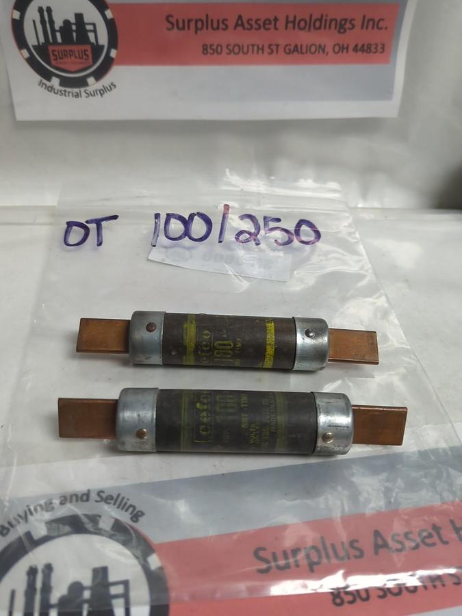 Used CEFCO,OT100,ONE TIME FUSE 100 AMP LOT OF 2 PRE-OWNED