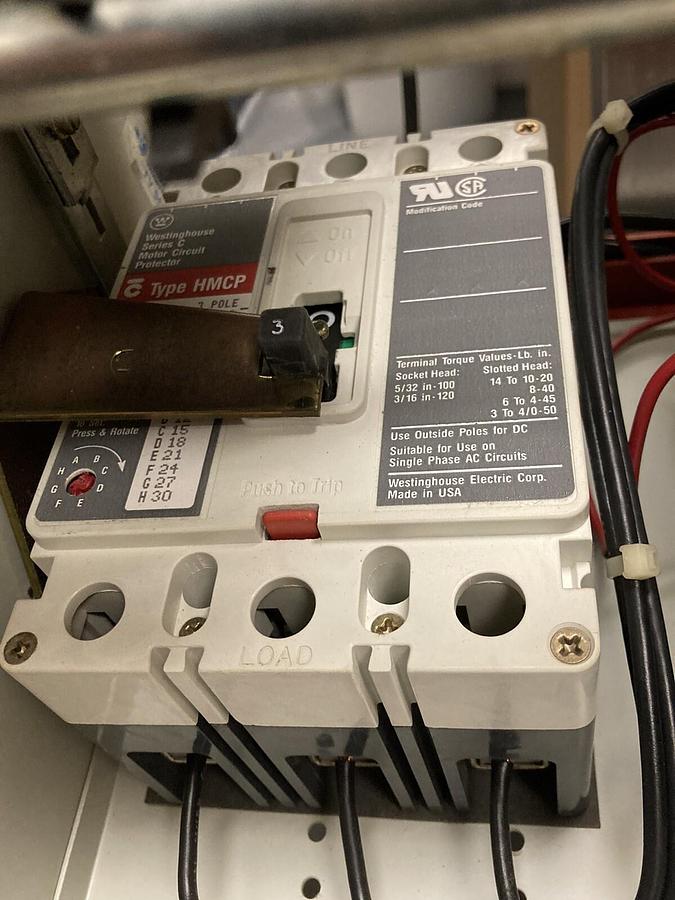 Used Westinghouse,Size 1,12 INCH MCC Starter Bucket  3 Amps