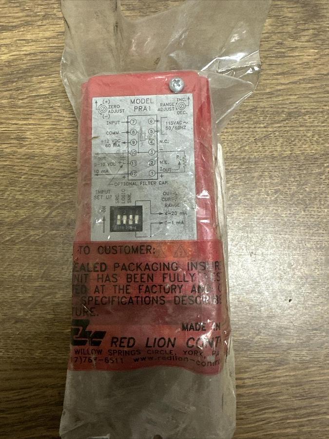 Used Red Lion,PRA-1,Pulse Rate To Analog Convertor