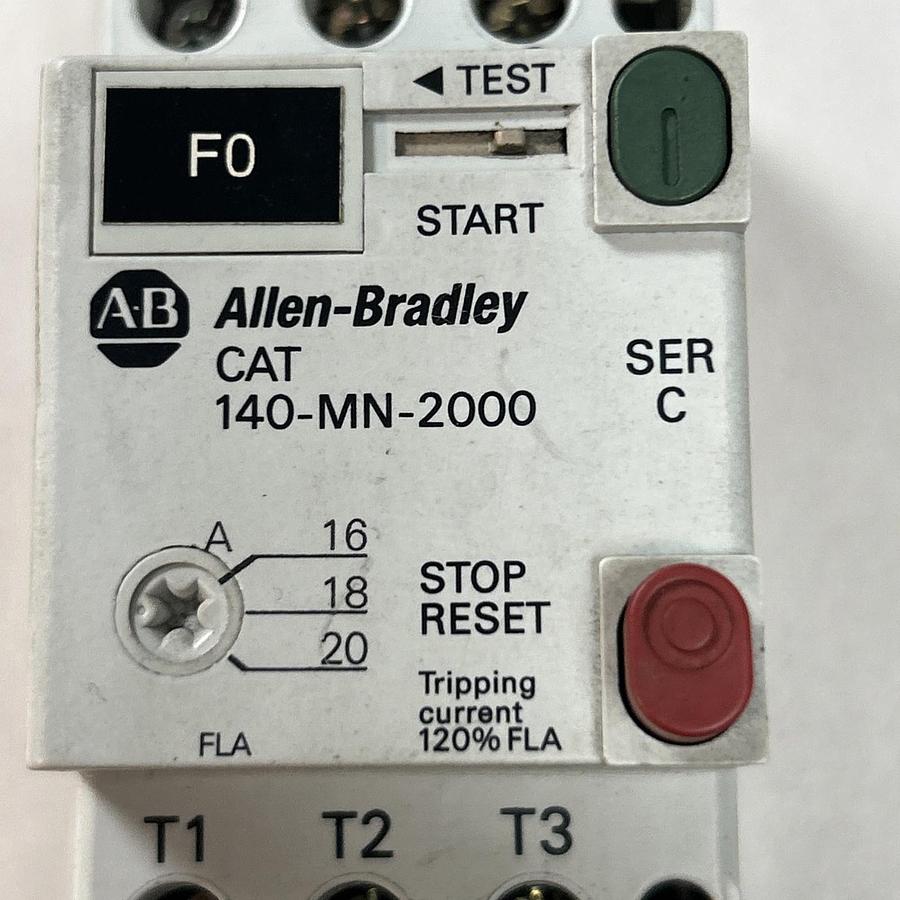 Used ALLEN BRADLEY,140-MN-2000,MANUAL MOTOR STARTER 16-20A