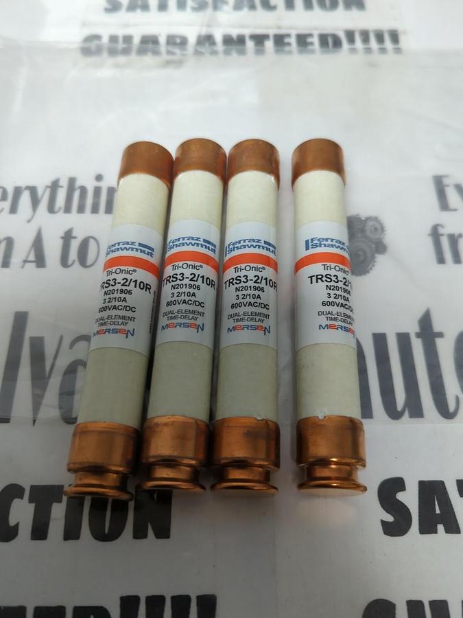 FERRAZ SHAWMUT,TRS3-2/10R,TRI-ONIC DUAL-ELEMENT FUSE LOT OF 4 NOS