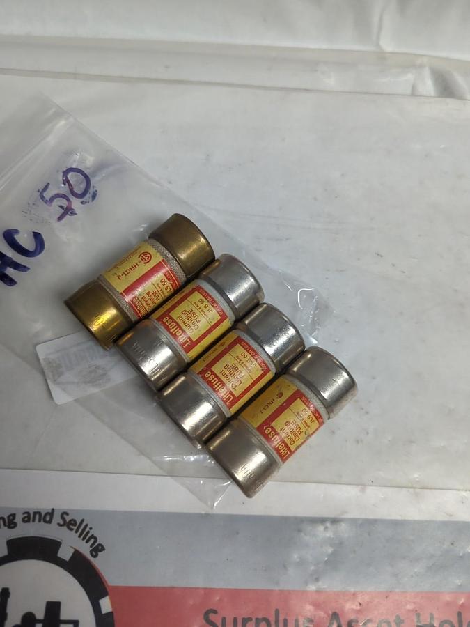 Used LITTELFUSE,JLS 50,CURRENT LIMITING 50 AMP FUSE LOT OF 4 PRE-OWNED