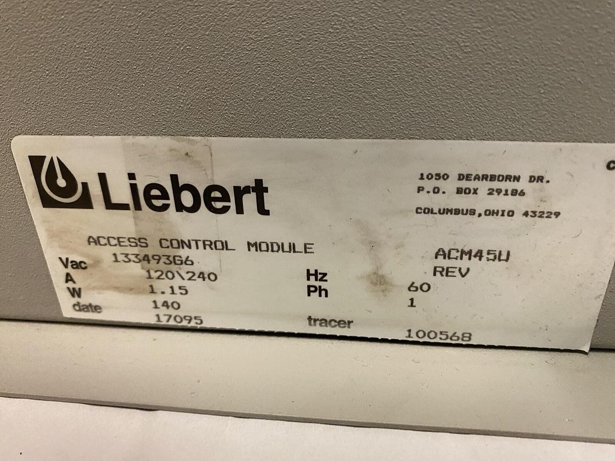 Used LIEBERT ACM45U ACCESS CONTROL PANEL133493G6 120/240V 1PH